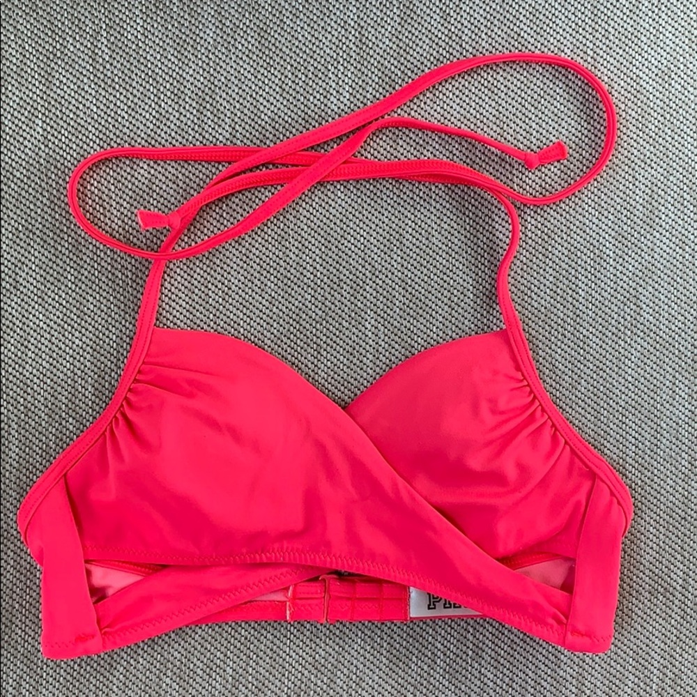 PINK Cross Bikini Top